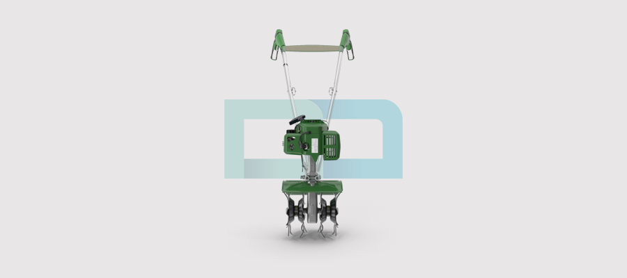 Hand plough with motor